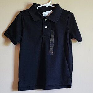 The Children's Place Boys' Uniform Black Polo Size 4T NWT